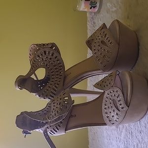 Women Beige Heels  size 8